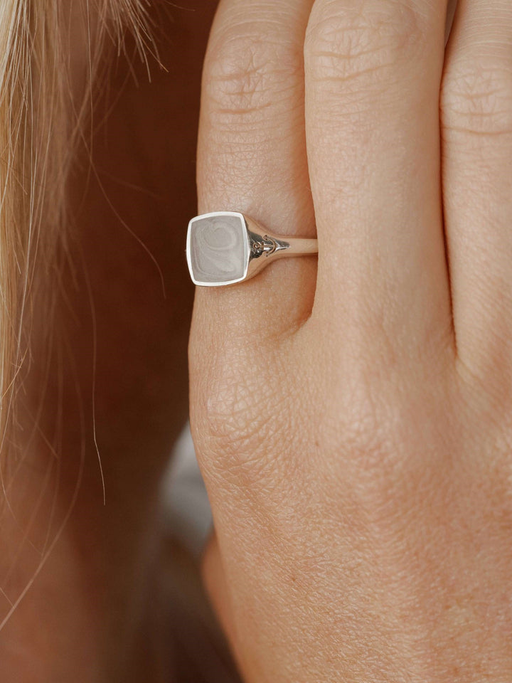 Anchor Signet Cremation Ring in 14K Rose Gold