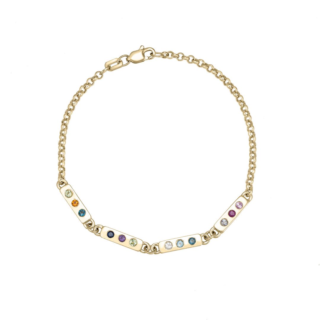 The Tribute Birthstone Bracelet in 14K Yellow Gold