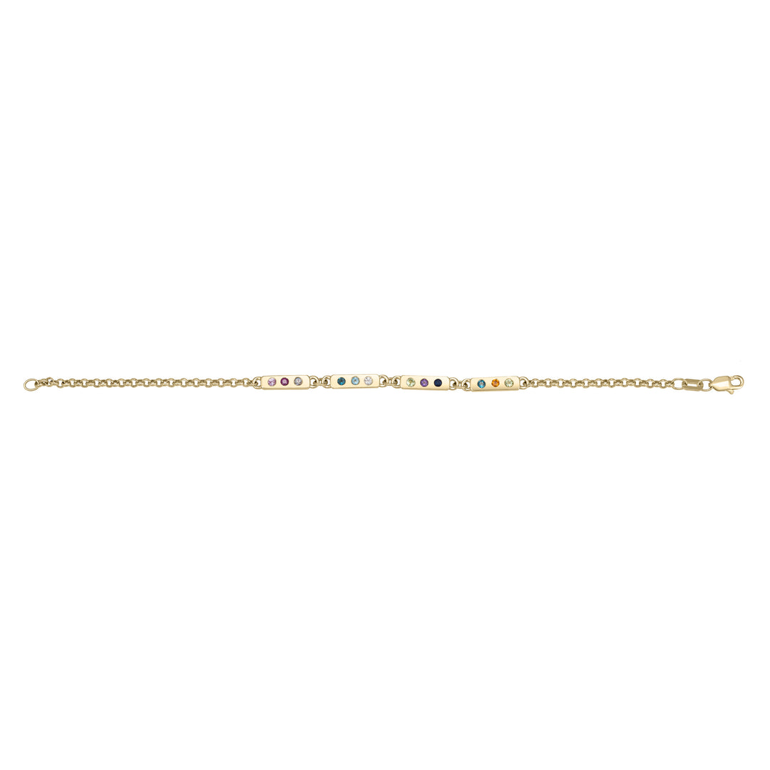 The Tribute Birthstone Bracelet in 14K Yellow Gold