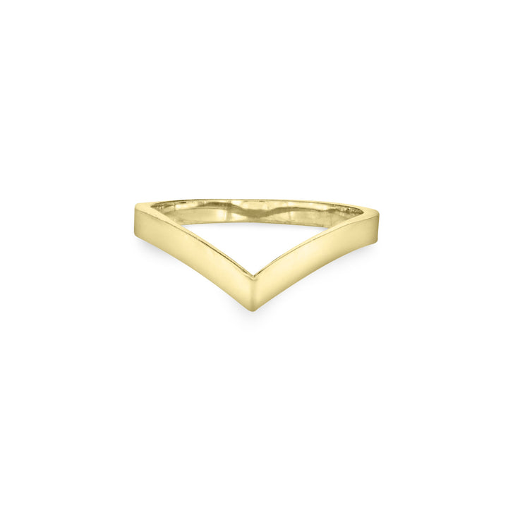 Chevron Companion Stacking Ring in 14K Gold