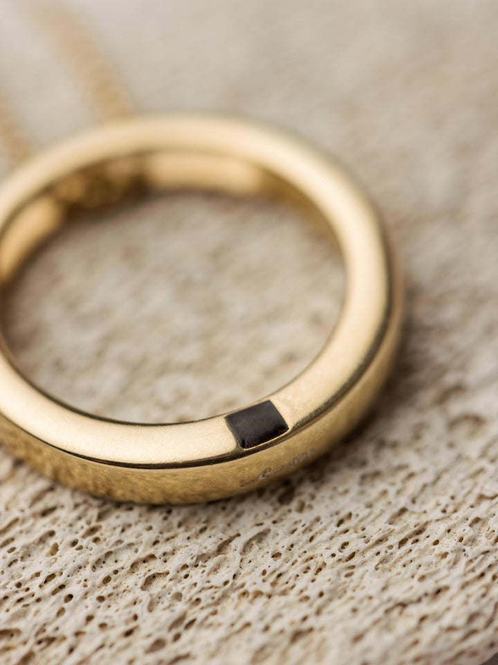 Eternal Circle Cremation Necklace in 14K Yellow Gold
