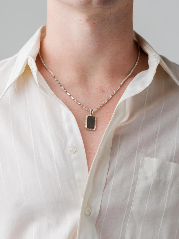 Large Cable Cremation Necklace in Sterling Silver