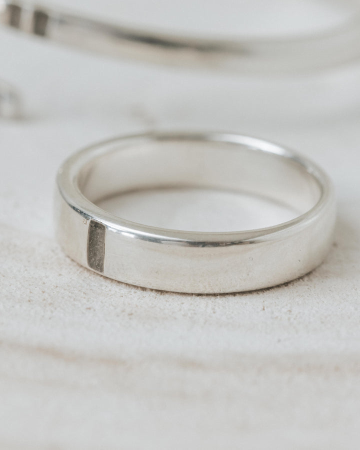 Simple Band Cremation Ring in 14K Yellow Gold