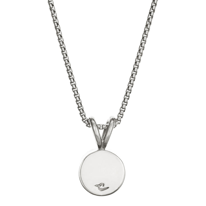 This photo shows the Rabbit Ear Pendant with Cremated Remains in Sterling Silver by close by me jewelry from the back