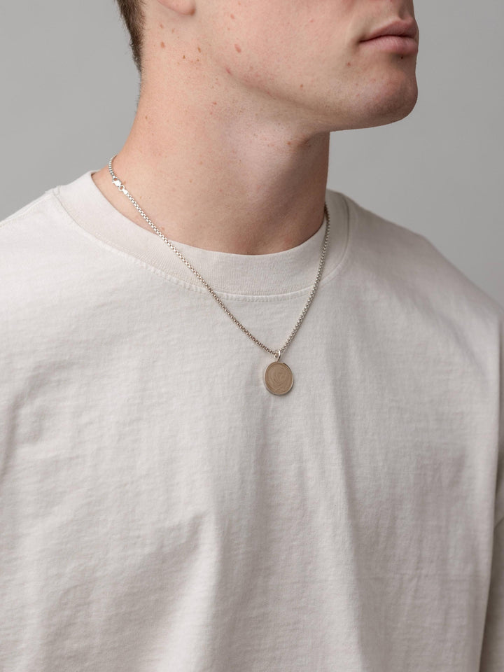 Simple Bail Circle Cremation Necklace in Sterling Silver