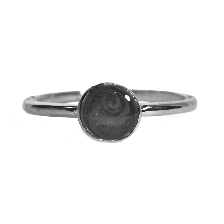 Sale | Circle Simple Band Cremation Ring in 14K White Gold