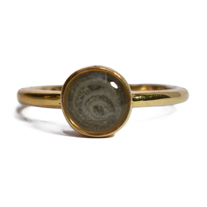 Sale | Circle Simple Band Cremation Ring in 14K Yellow Gold