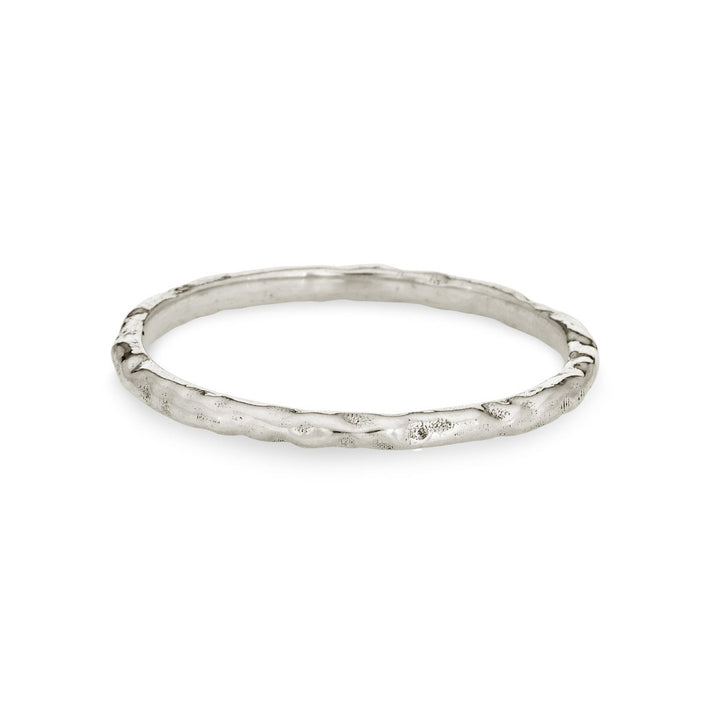 close by me's sterling silver textured finish companion stacking ring