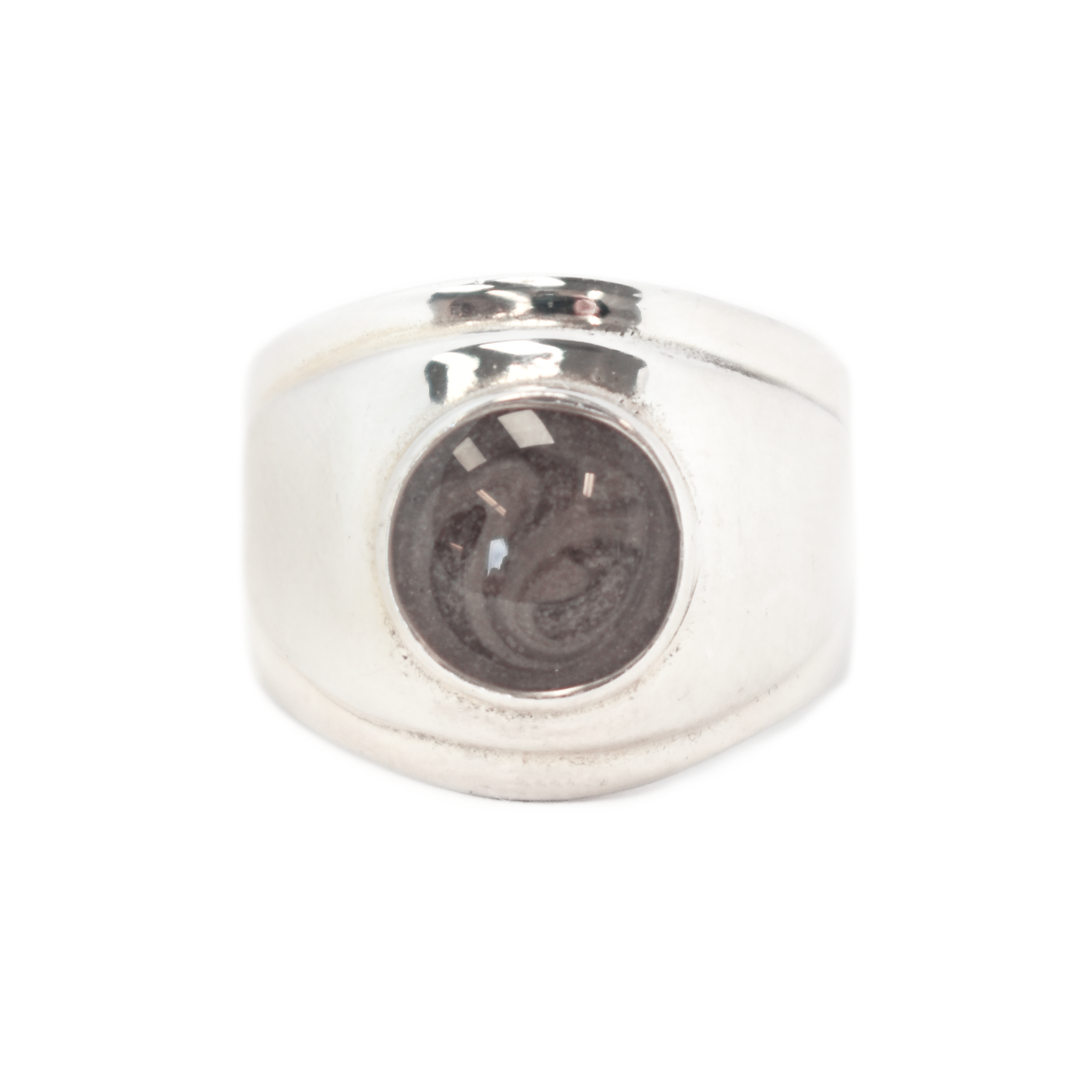 Sale | Regal Renaissance Cremation Ring in Sterling Silver