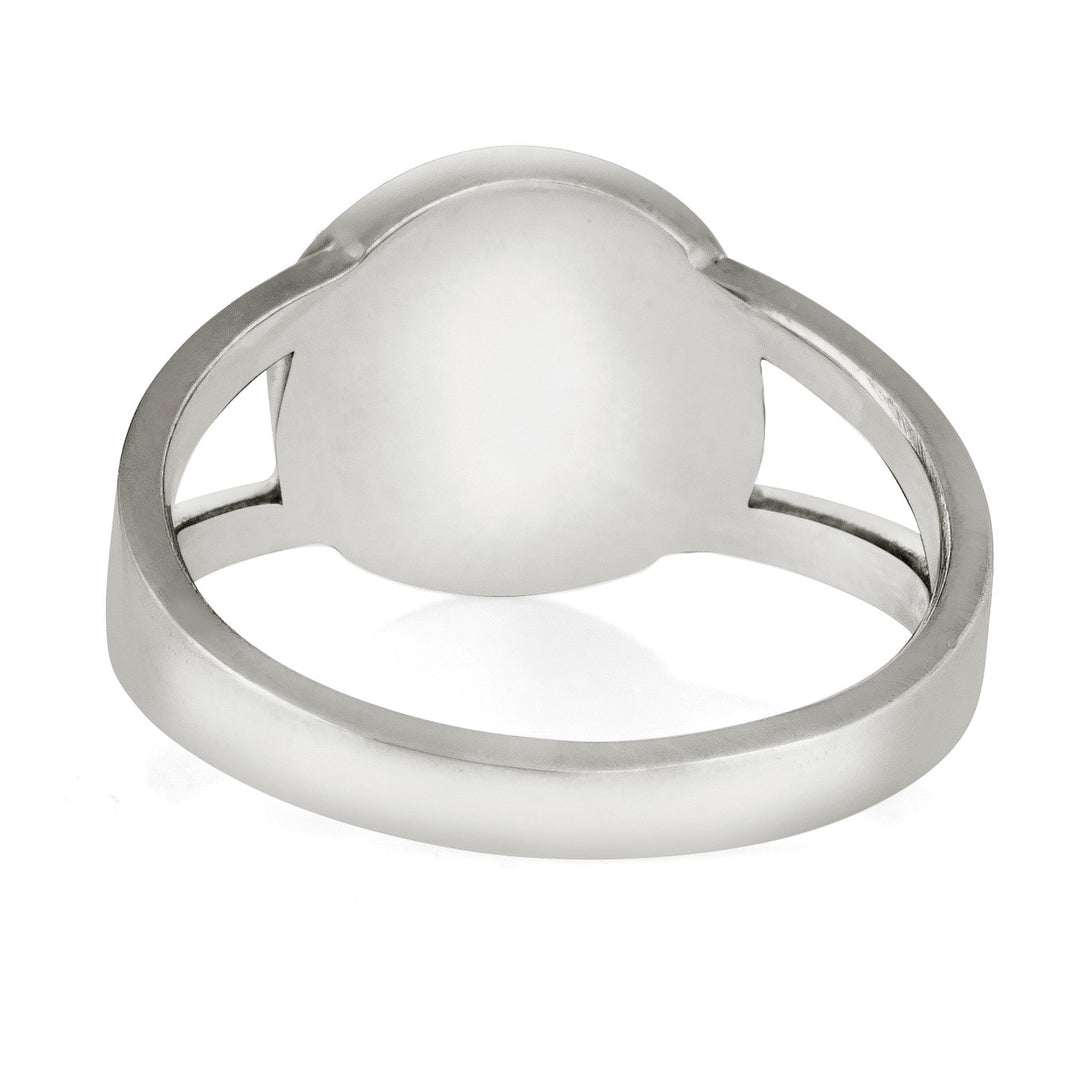 Circle Split Shank Cremation Ring in Sterling Silver