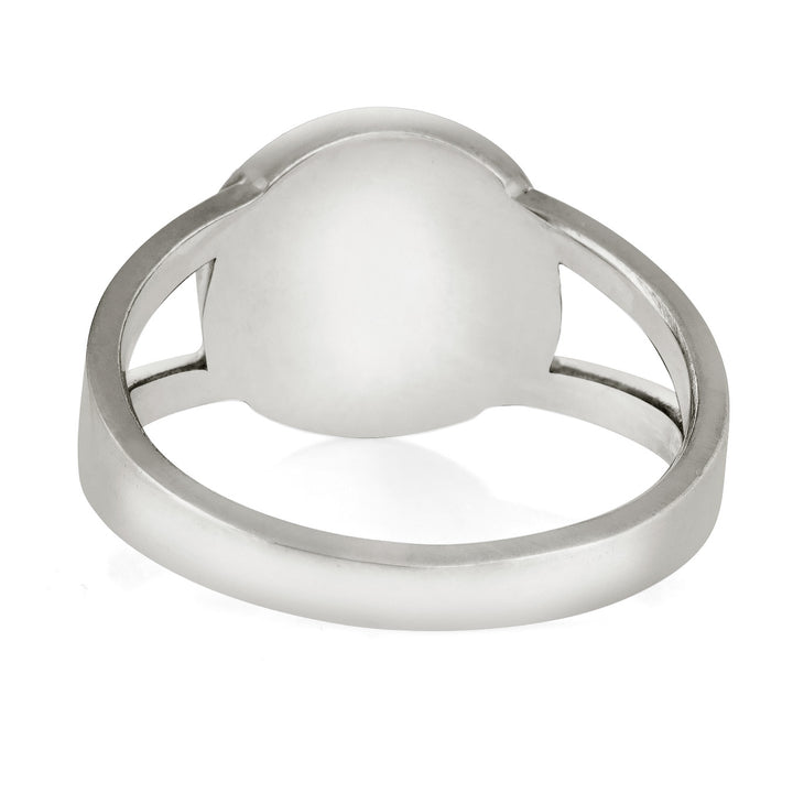 Circle Split Shank Cremation Ring in Sterling Silver