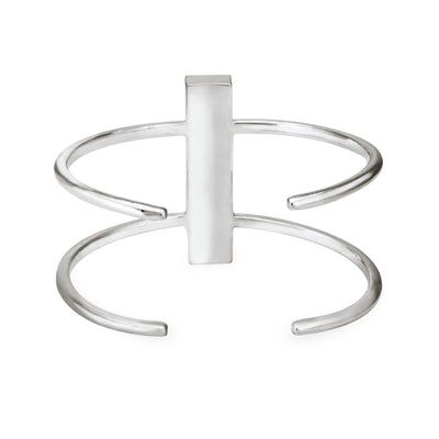 Bar Bangle Cremation Bracelet pictured from the back.