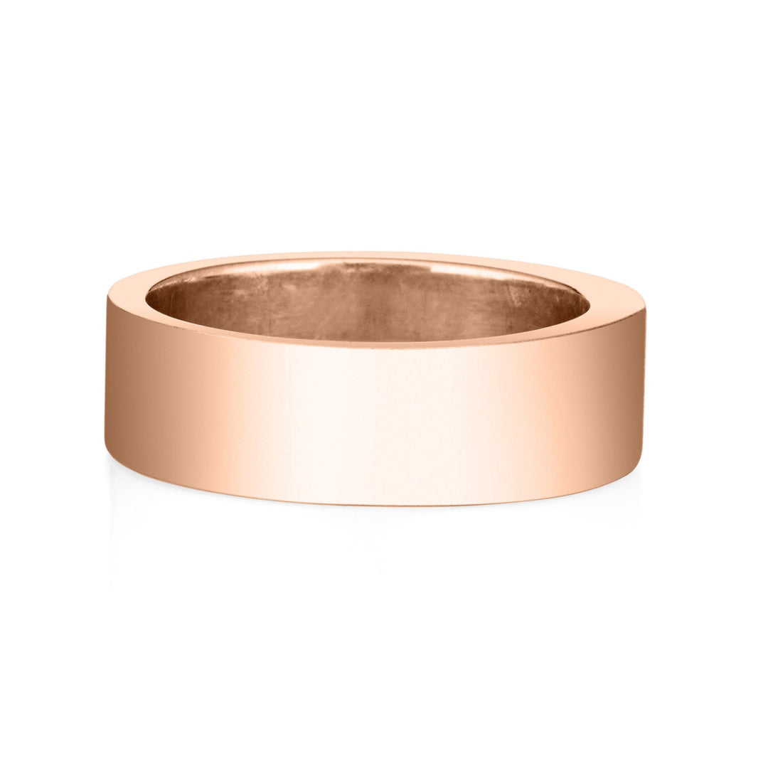 Three Setting Classic Band Cremation Ring in 14K Rose Gold