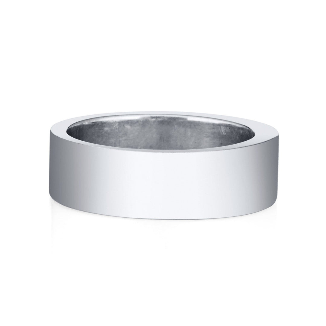 Three Setting Classic Band Cremation Ring in 14K White Gold