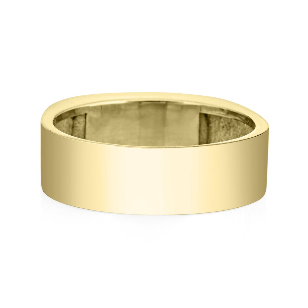 Men's Classic Band Cremation Ring in 14K Yellow Gold