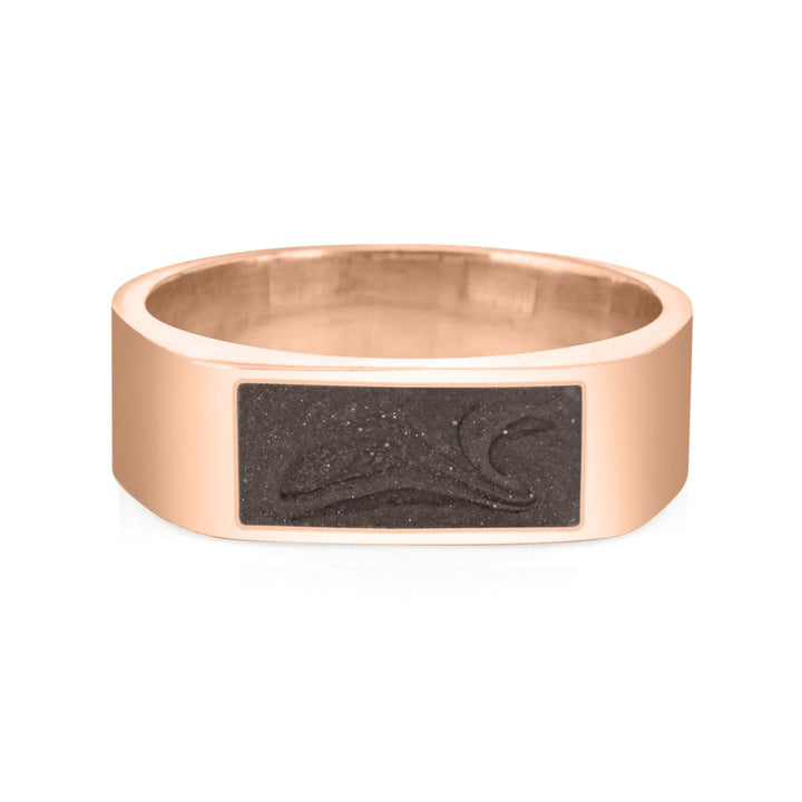 Men's Classic Band Cremation Ring in 14K Rose Gold