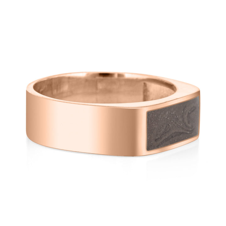 Men's Classic Band Cremation Ring in 14K Rose Gold