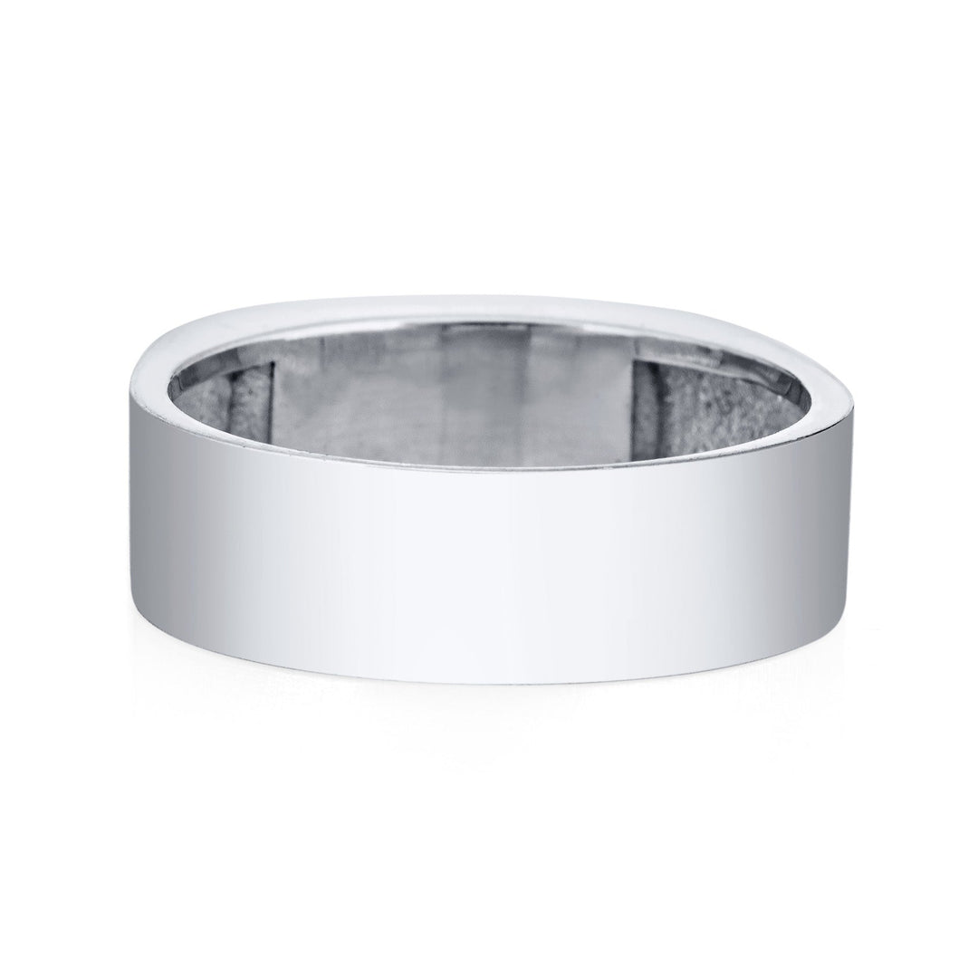 Men's Classic Band Cremation Ring in 14K White Gold