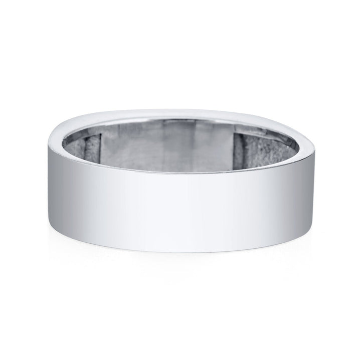 Men's Classic Band Cremation Ring in 14K White Gold