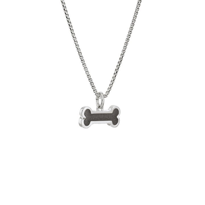 Dog Bone Cremation Necklace in Sterling Silver