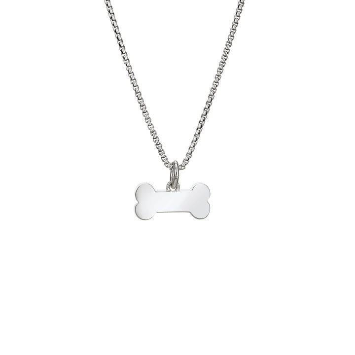 Dog Bone Cremation Necklace in Sterling Silver
