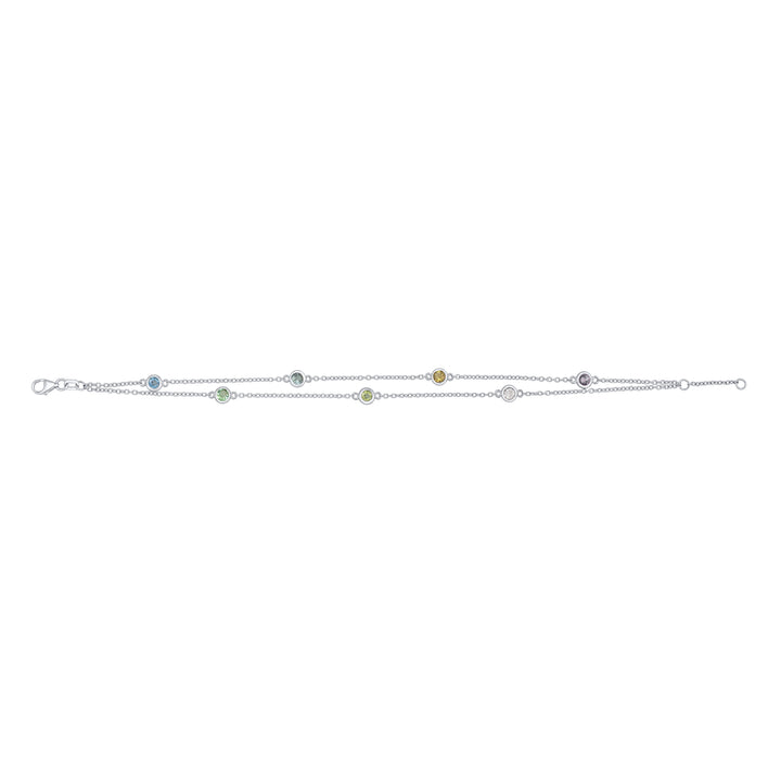 Double Strand Birthstone Bracelet in 14K Gold