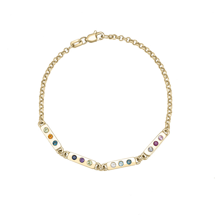 The Tribute Birthstone Bracelet in 14K Yellow Gold