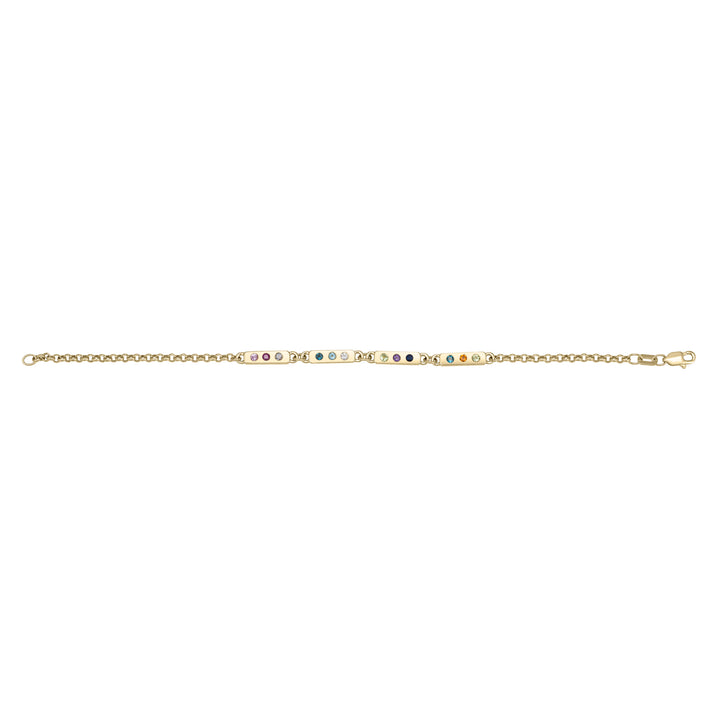 The Tribute Birthstone Bracelet in 14K Yellow Gold
