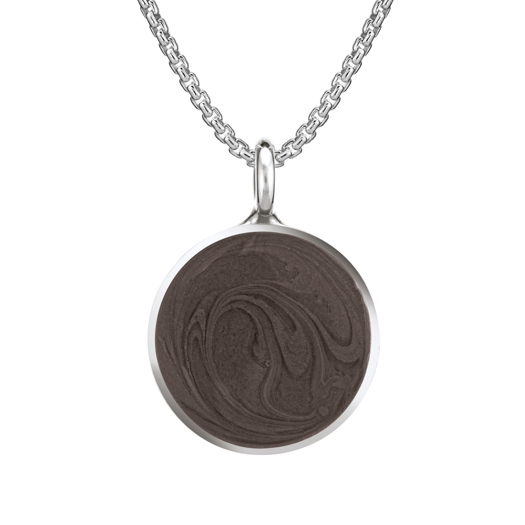 Simple Bail Circle Cremation Necklace in Sterling Silver
