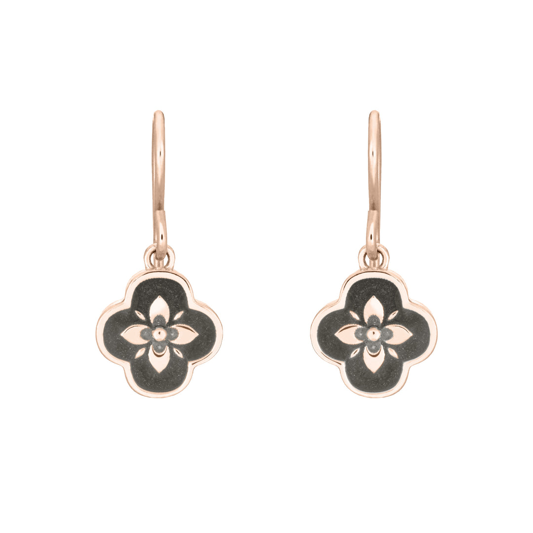 Clover Cremation Earrings in 14K Rose Gold