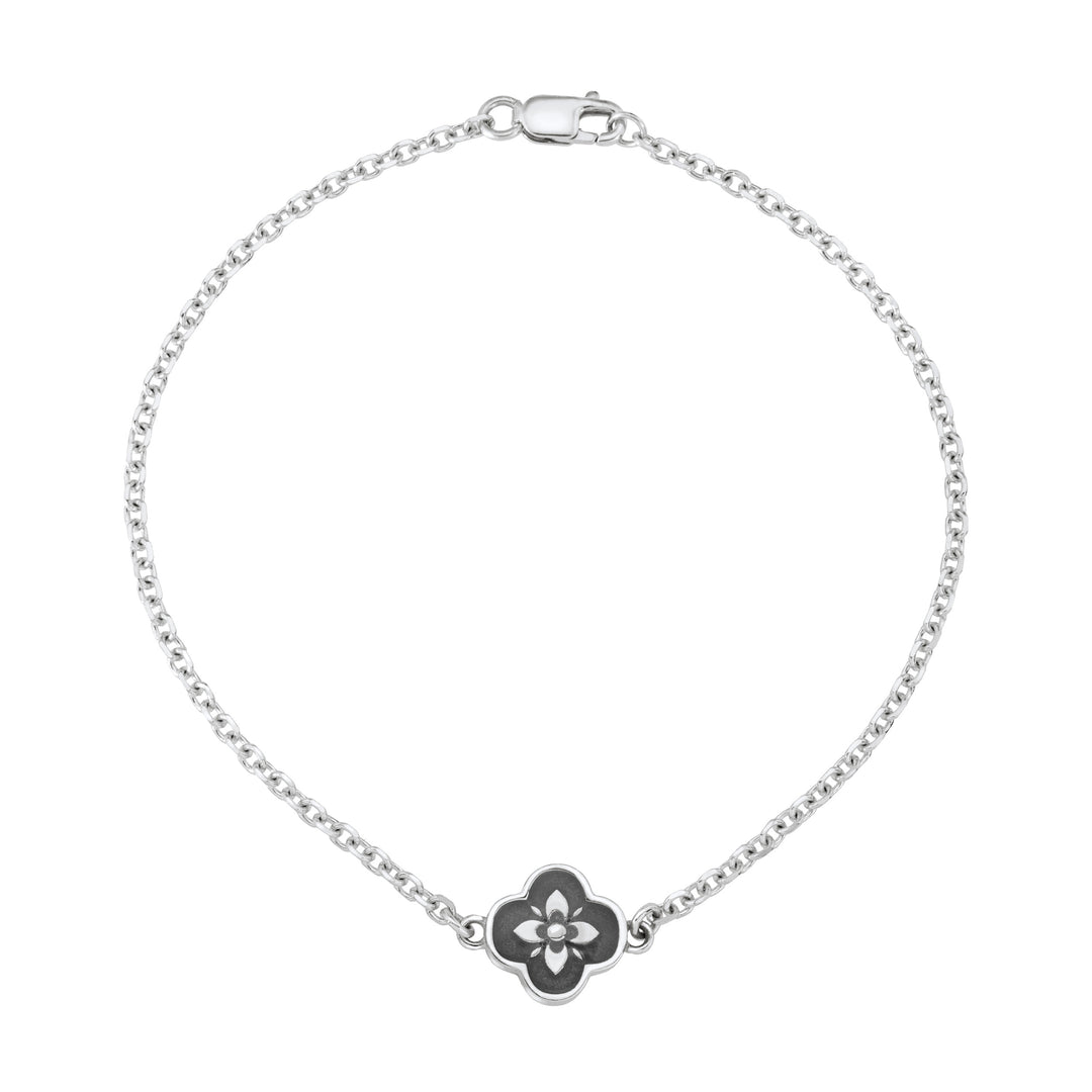 Clover Cremation Bracelet in Sterling Silver