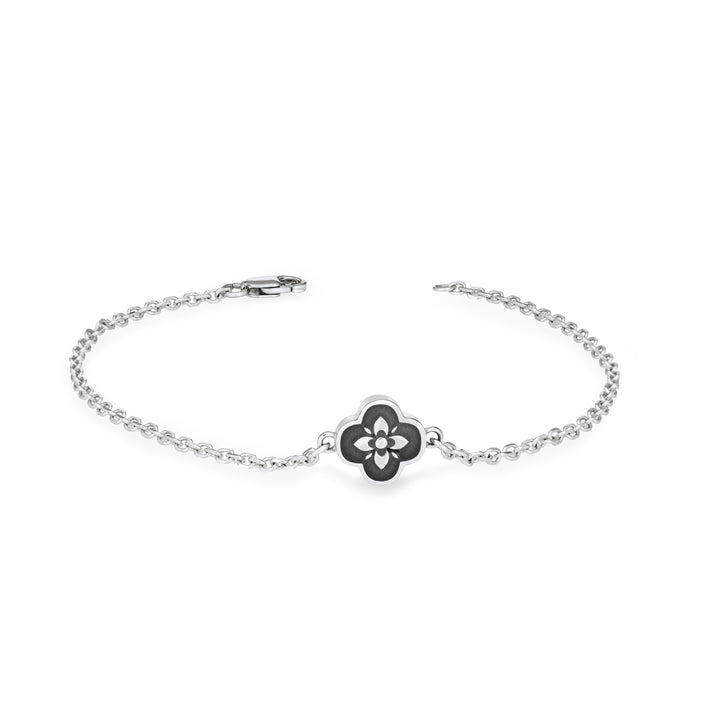 Clover Cremation Bracelet in Sterling Silver