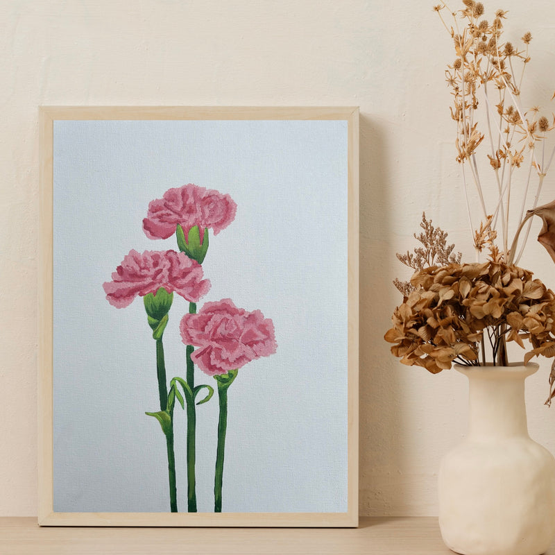 Carnation: January Cremation Painting