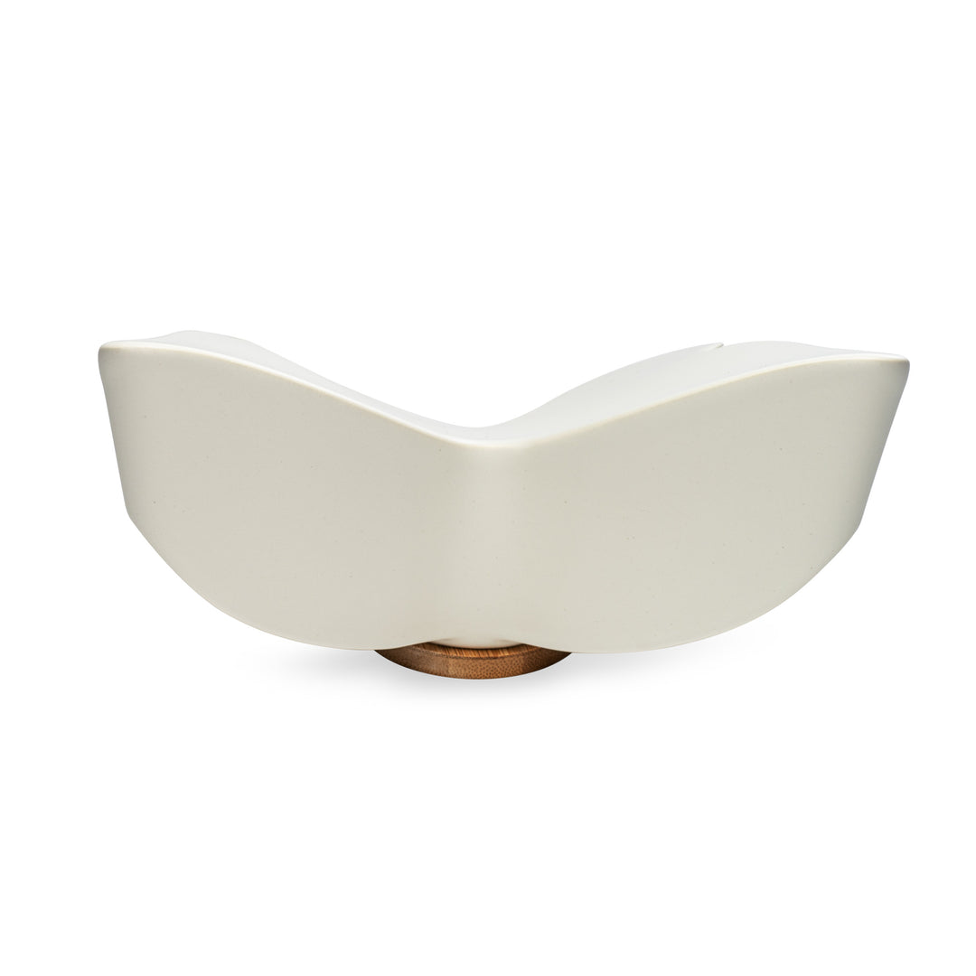 Front view of Close By Me's Ceramic Butterfly Urn against a white background.