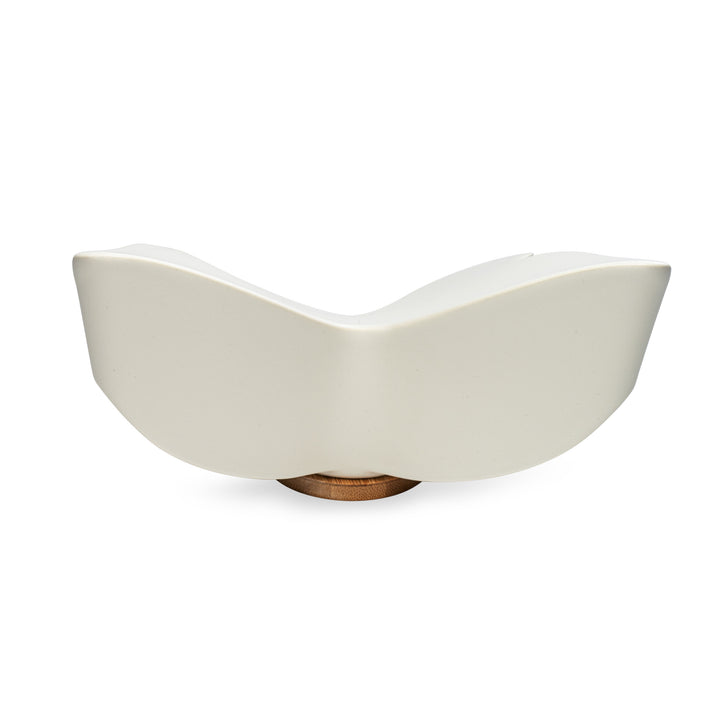 Front view of Close By Me's Ceramic Butterfly Urn against a white background.