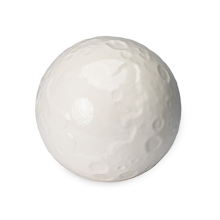 Top-down view of Close By Me's Ceramic Moon Keepsake Urn.
