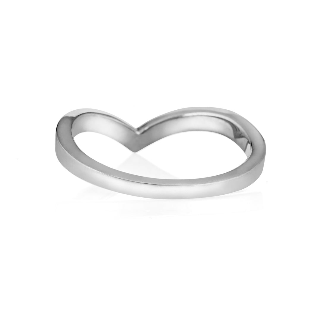 Chevron Cremation Ring in Sterling Silver