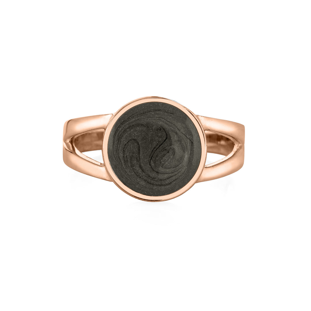 Circle Split Shank Cremation Ring in 14K Rose Gold
