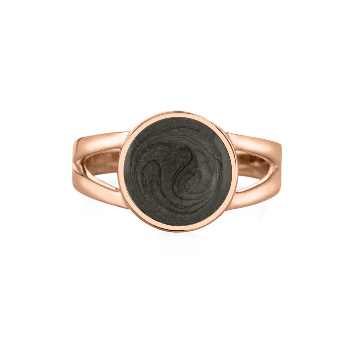 Circle Split Shank Cremation Ring in 14K Rose Gold