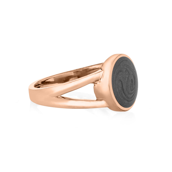 Circle Split Shank Cremation Ring in 14K Rose Gold