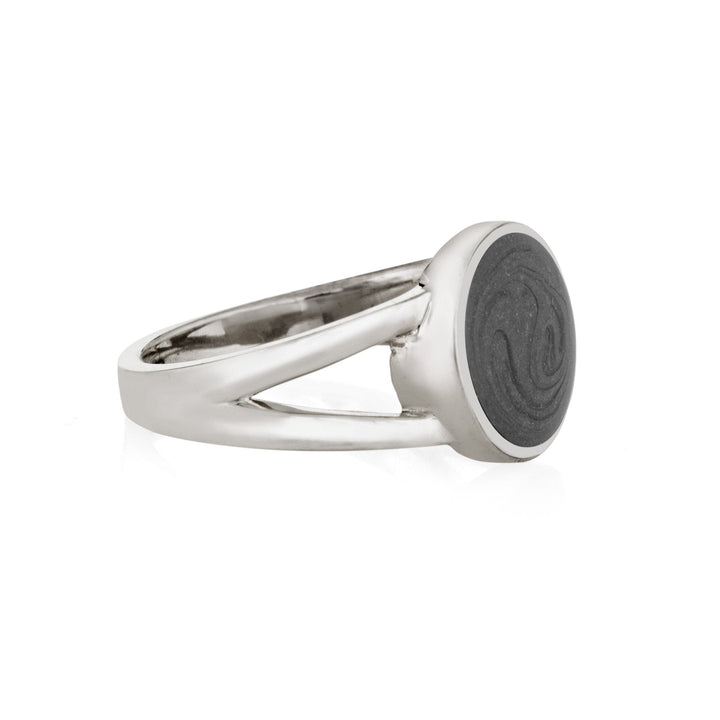 Circle Split Shank Cremation Ring in Sterling Silver