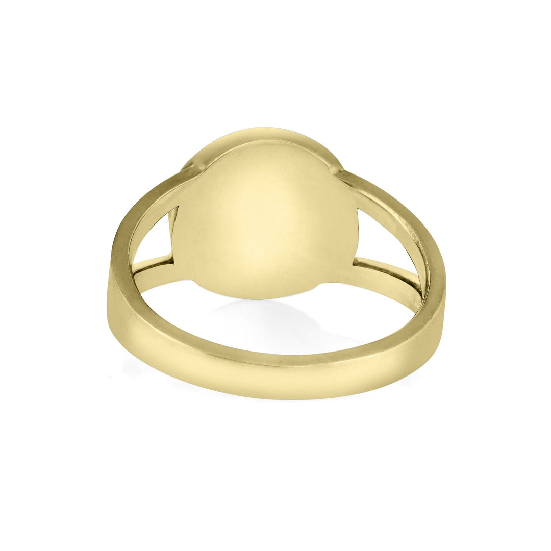 Circle Split Shank Cremation Ring in 14K Yellow Gold