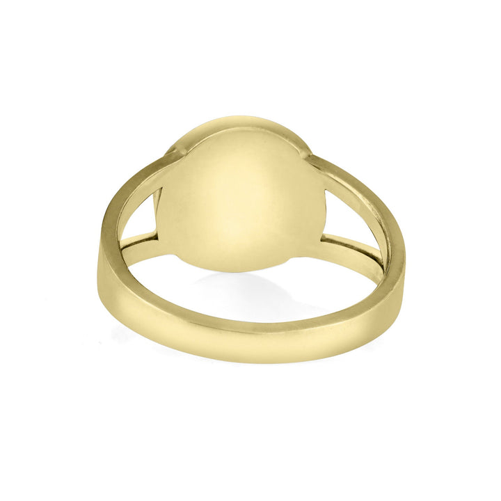 Circle Split Shank Cremation Ring in 14K Yellow Gold