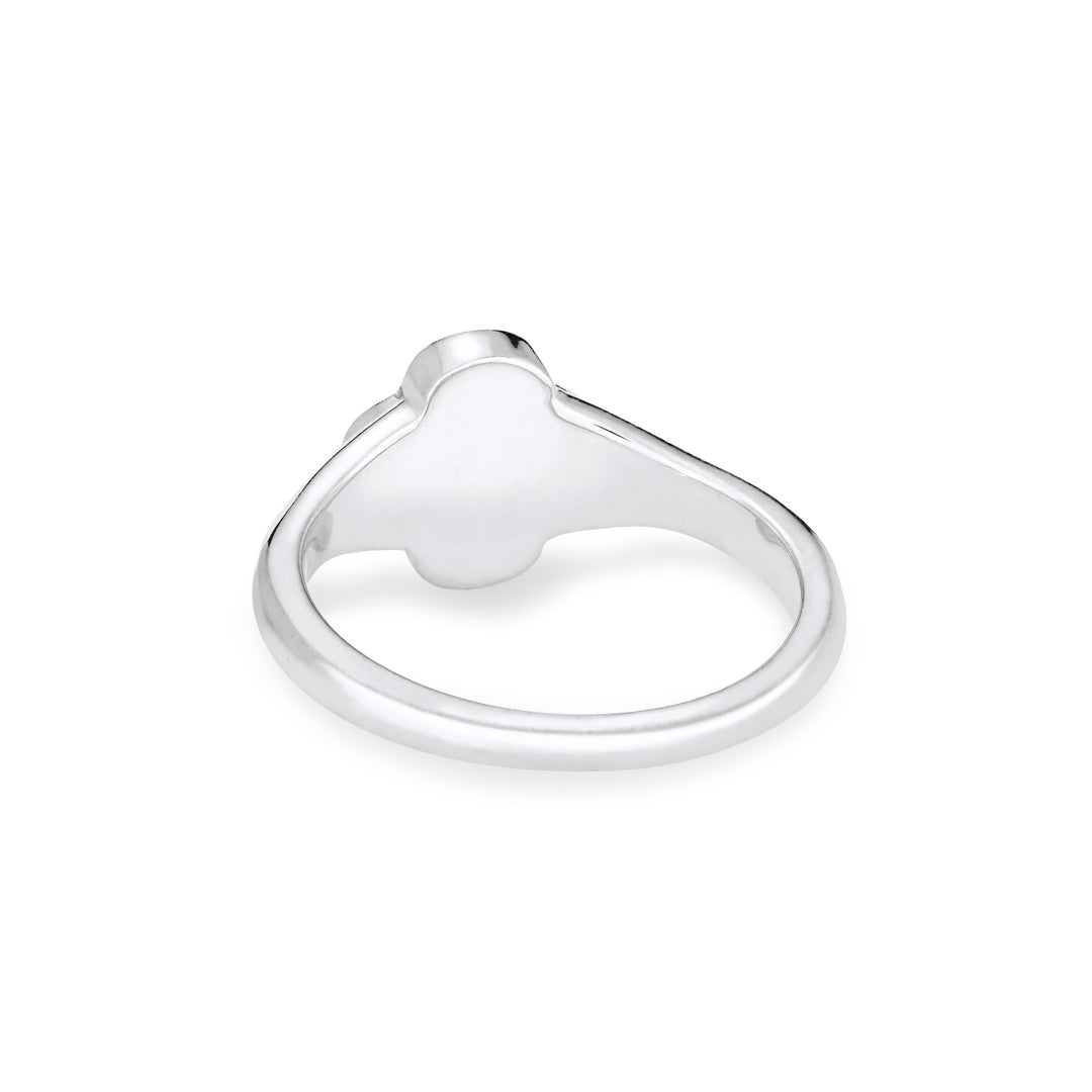 Clover Cremation Ring in Sterling Silver