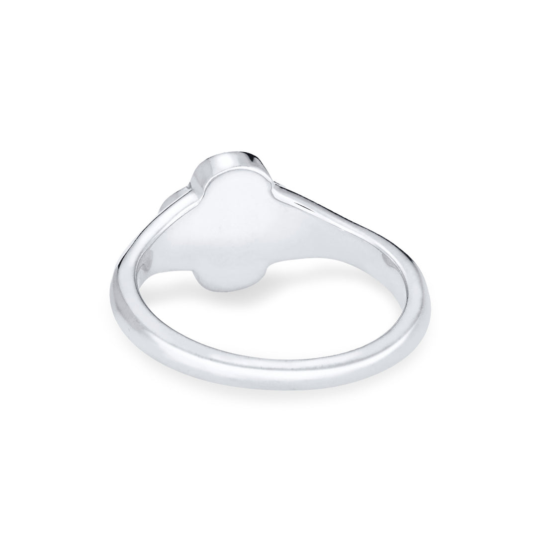 Clover Cremation Ring in 14K White Gold