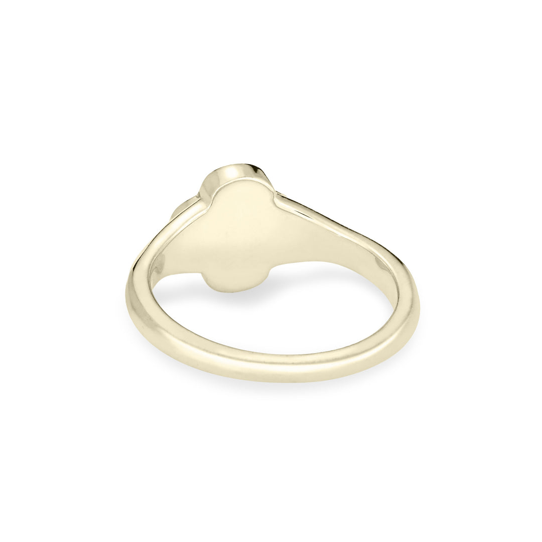 Clover Cremation Ring in 14K Yellow Gold