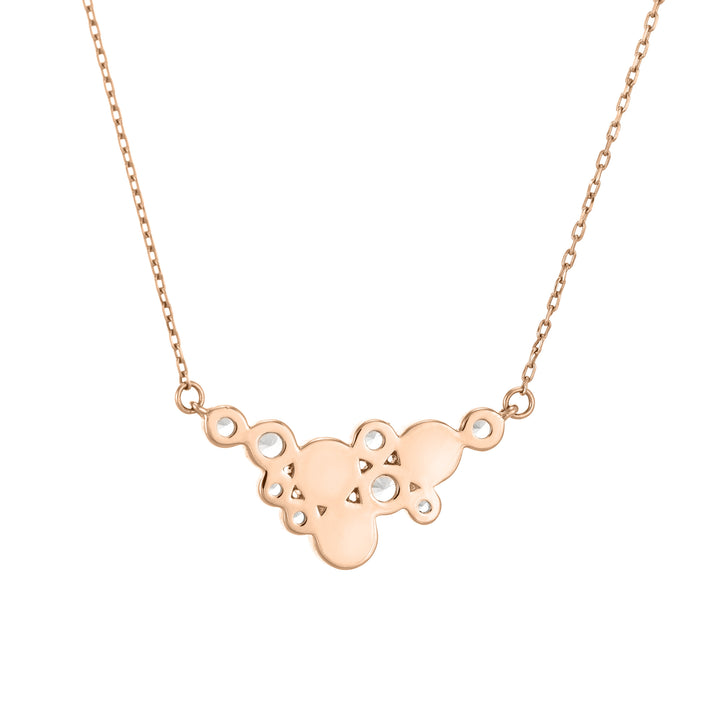 Back view of the Constellation Cremation Necklace in 14K Rose Gold against a solid white background.