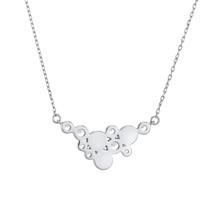 Back view of the Constellation Cremation Necklace in 14K White Gold against a solid white background.