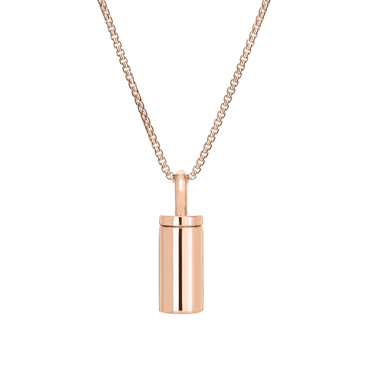 Cylinder Urn Necklace in 14K Gold