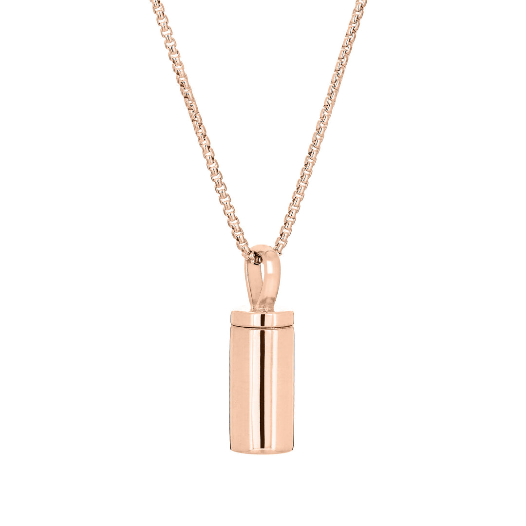 Cylinder Urn Necklace in 14K Gold